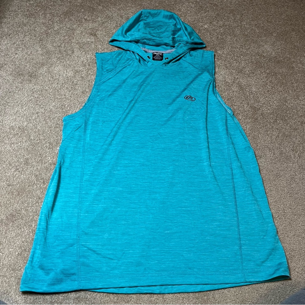 Rawlings Sleeveless Hood Top Sports Wear Mens Medium Loose Fit